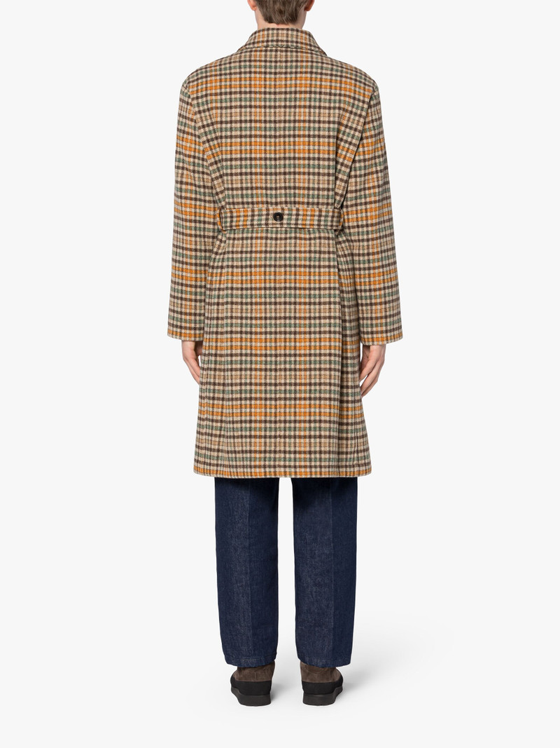 MILAN BEIGE CHECK WOOL COAT 3