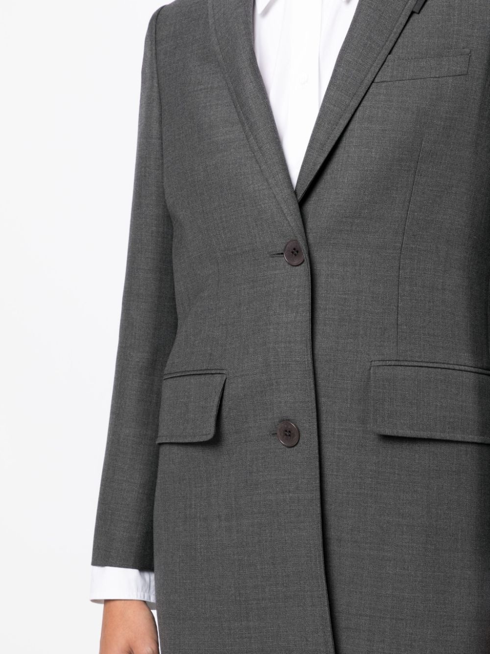 tailored single-breasted coat - 5