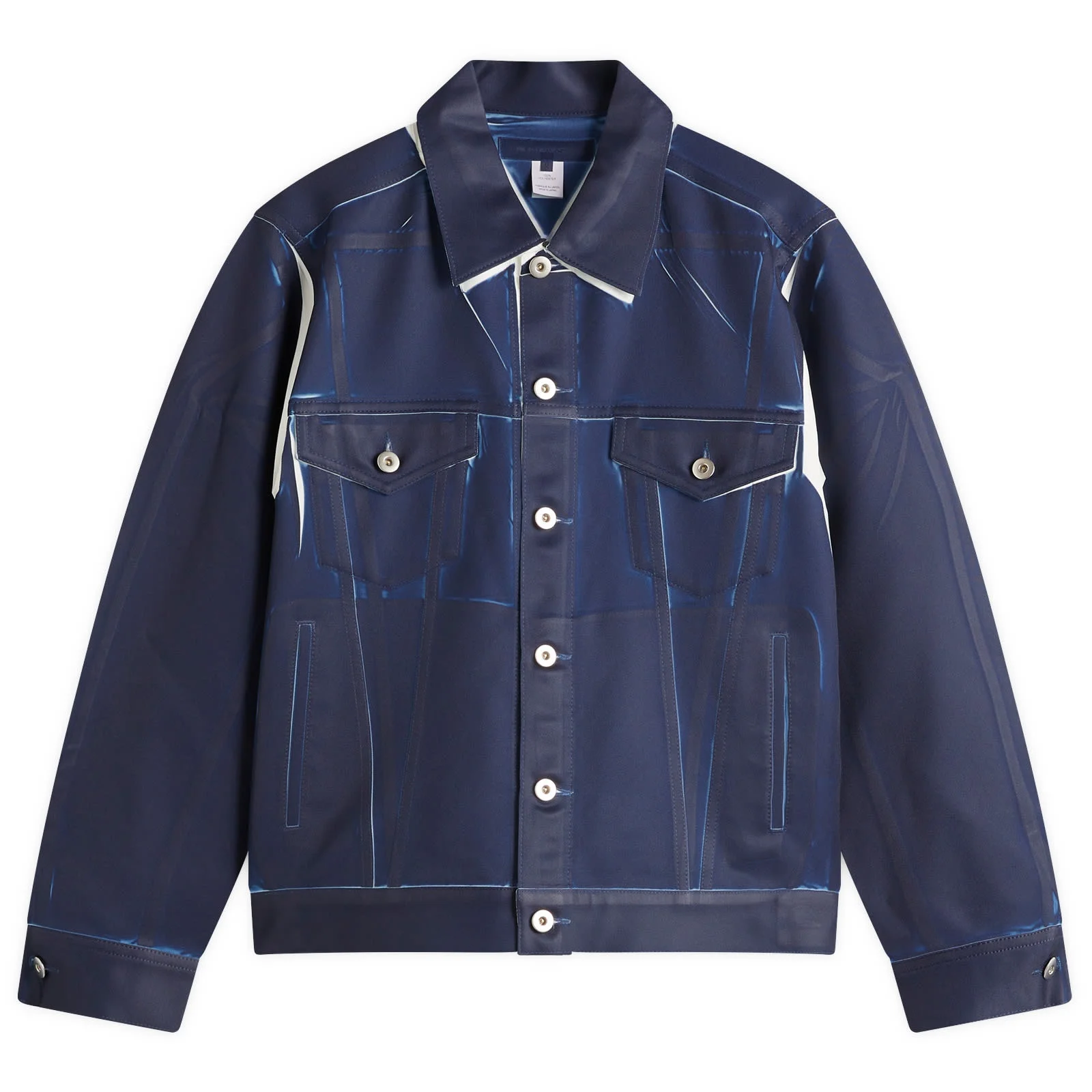 Comme des Garçons SHIRT Garment Printed Twill Trucker Jacket - 1