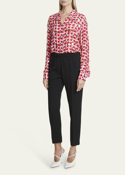 Dries Van Noten Chowy Sequin Abstract-Print Collared Shirt outlook