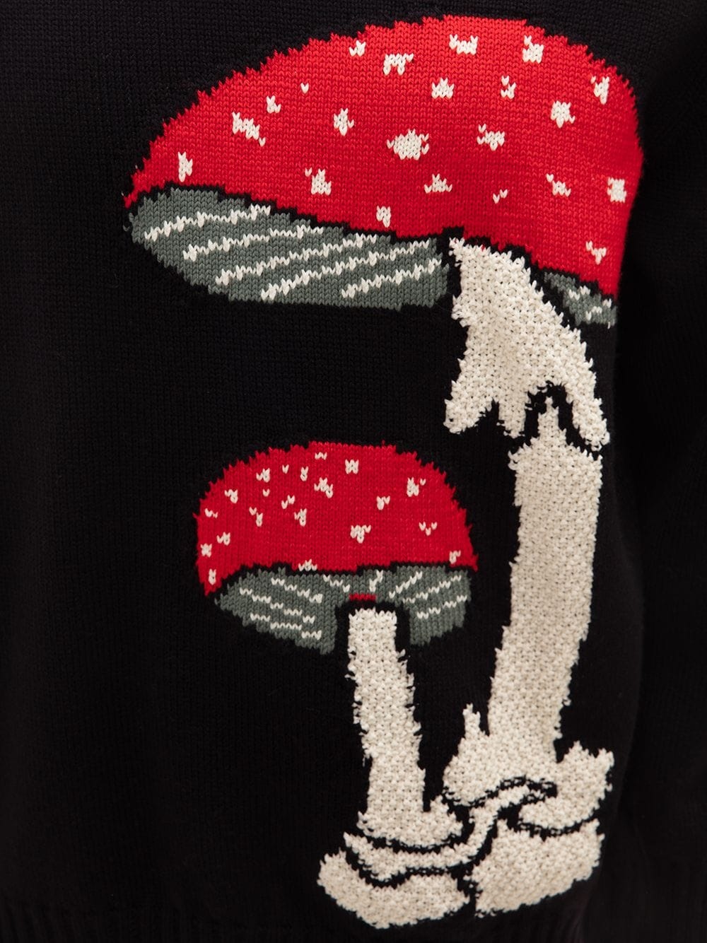 intarsia mushroom crew neck jumper - 5