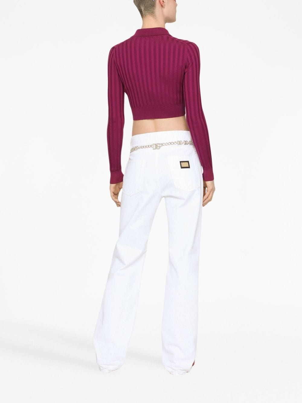 distressed straight-leg jeans - 4
