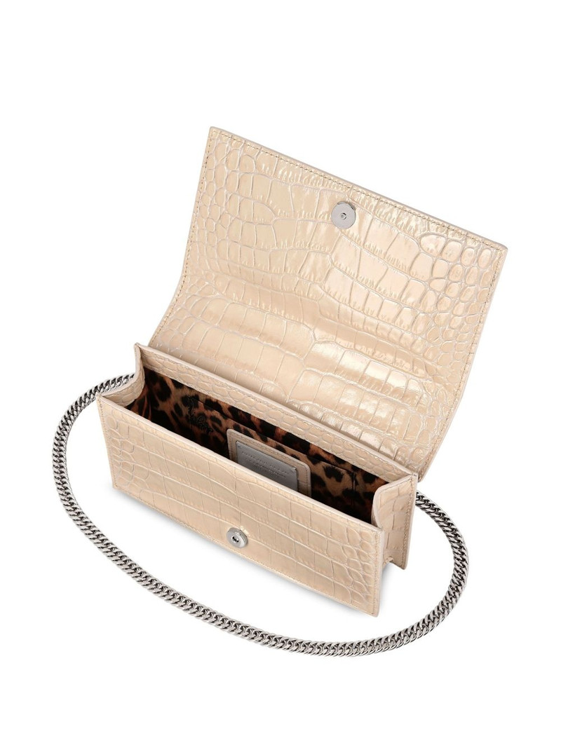Croco-printed leather mini bag 3