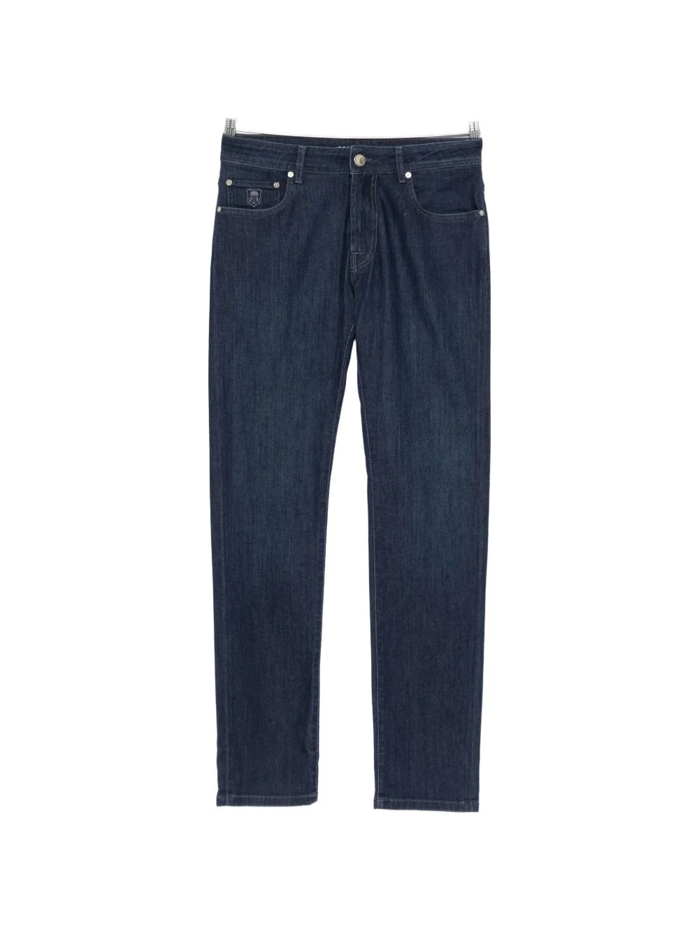 logo-embroidered jeans - 1