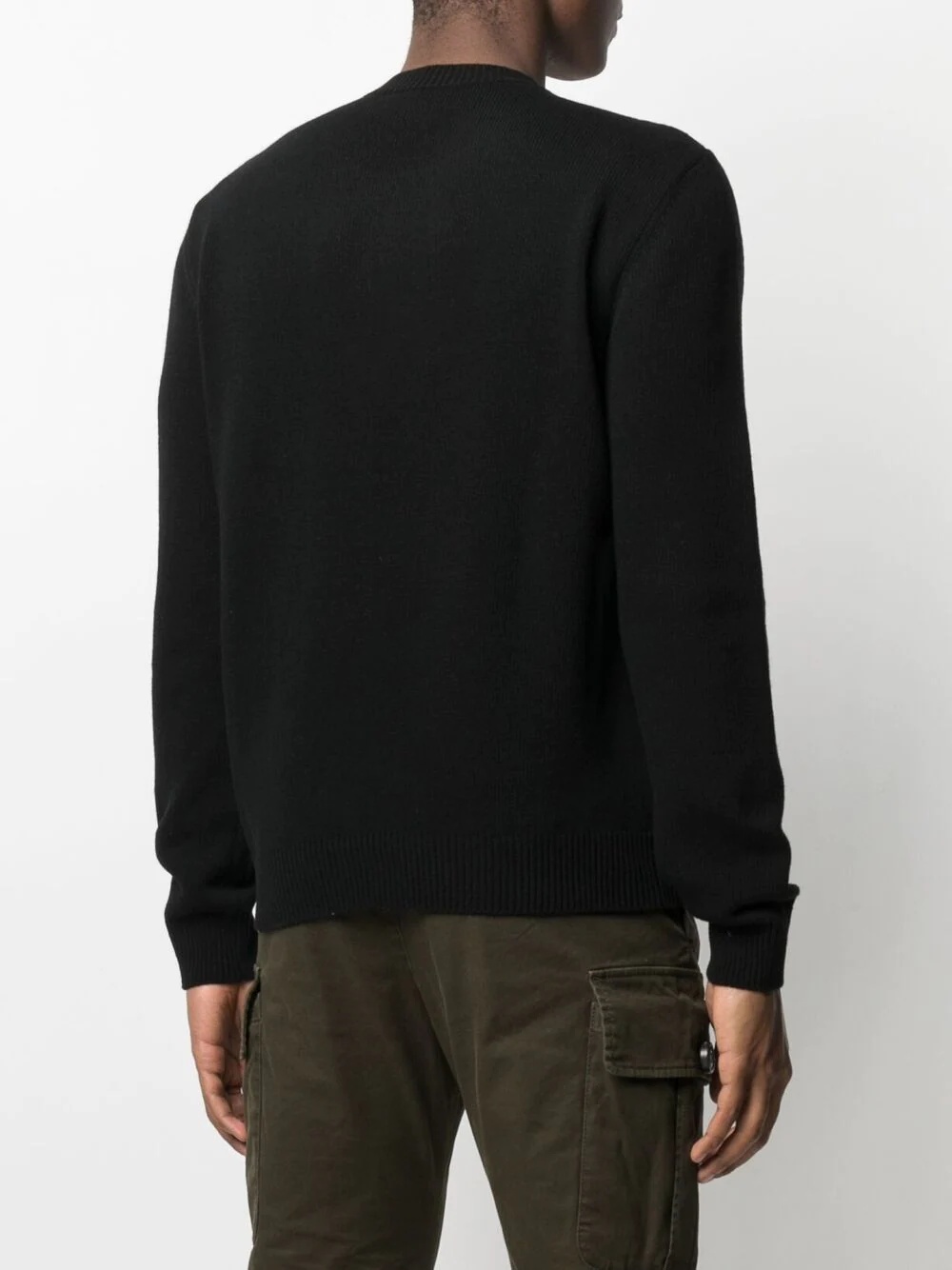 logo-panel wool jumper - 4