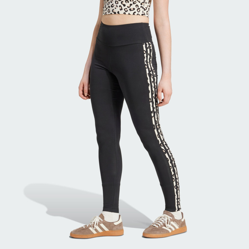 adidas Leopard Allover Print Leggings outlook