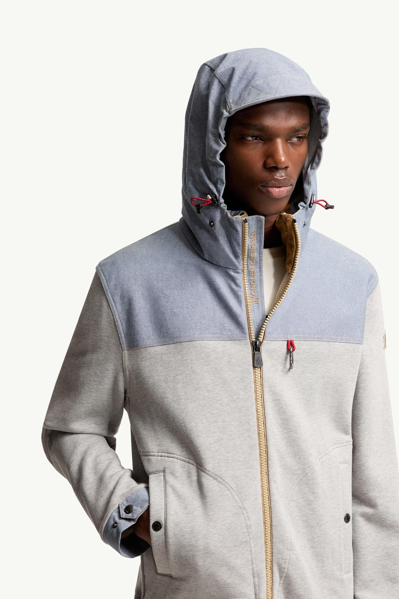 Cotton & Chambray Zip-Up Sweatshirt 6
