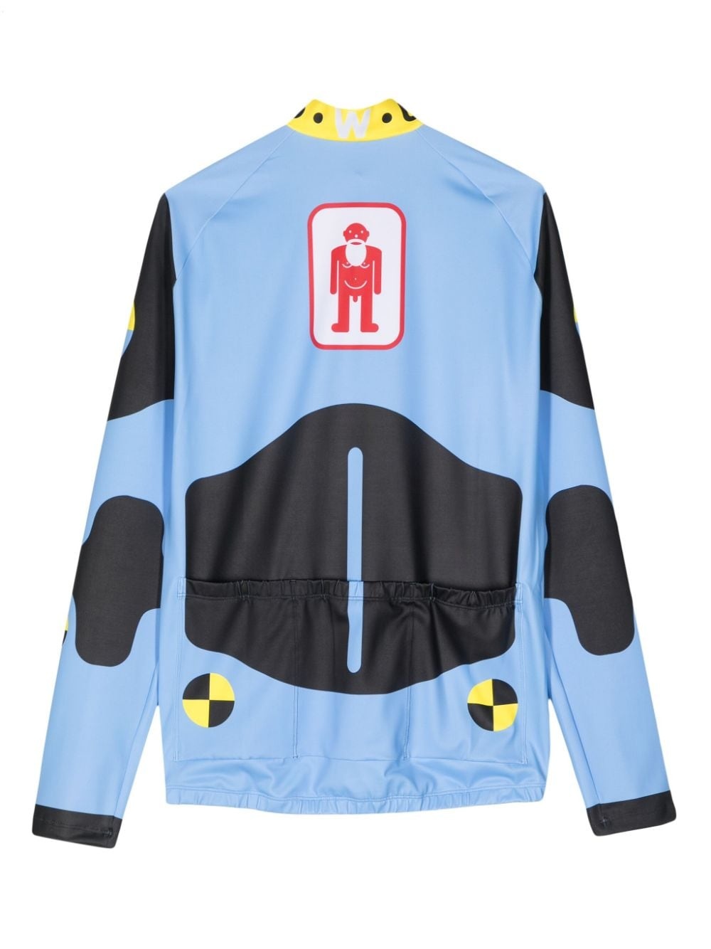 Dummy-print long-sleeve cycling top - 2