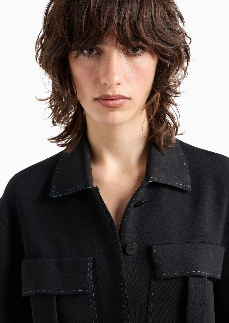 Bonded silk and viscose blouson 5