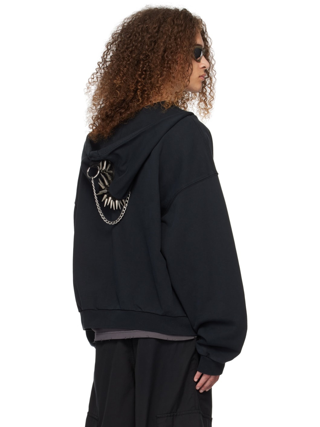 Black Spike Hoodie - 3