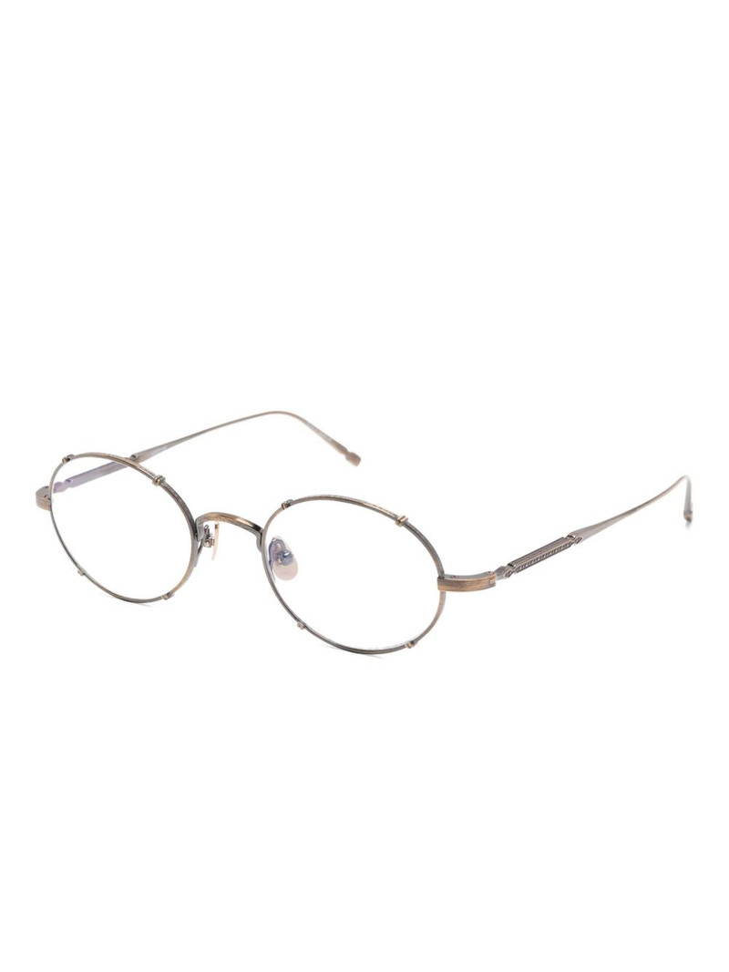 MATSUDA M3150 oval-frame metal glasses outlook