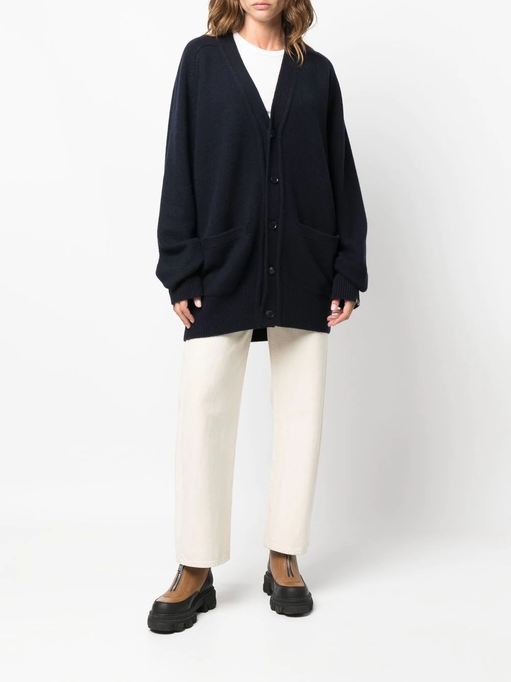 V-neck knit cardigan - 4