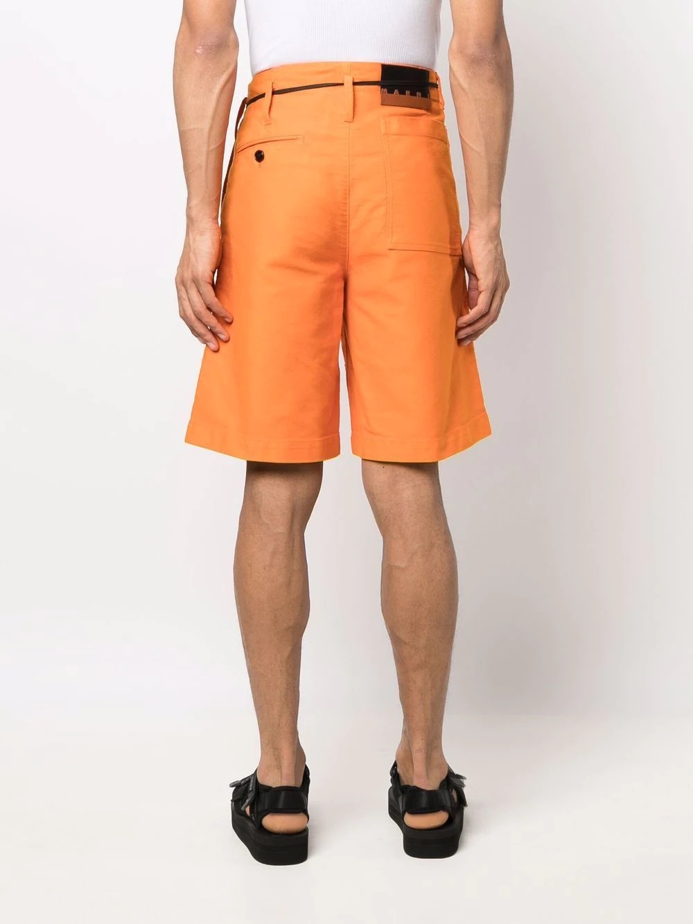 knee-length cotton shorts - 4