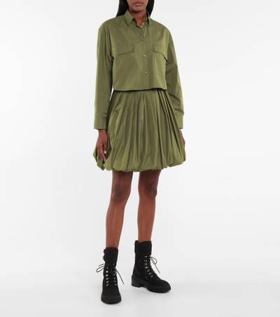 Alaïa Cotton-blend poplin miniskirt outlook