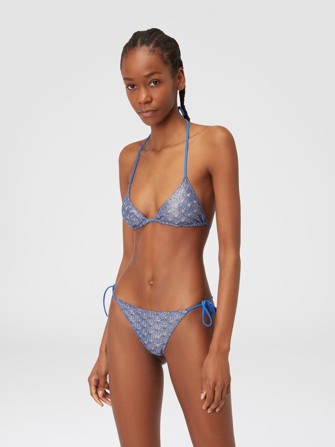 Lace-effect bikini with lining - 2