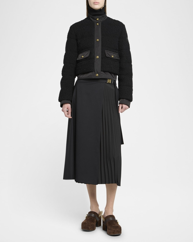 Moncler Pleated Midi Wrap Skirt outlook