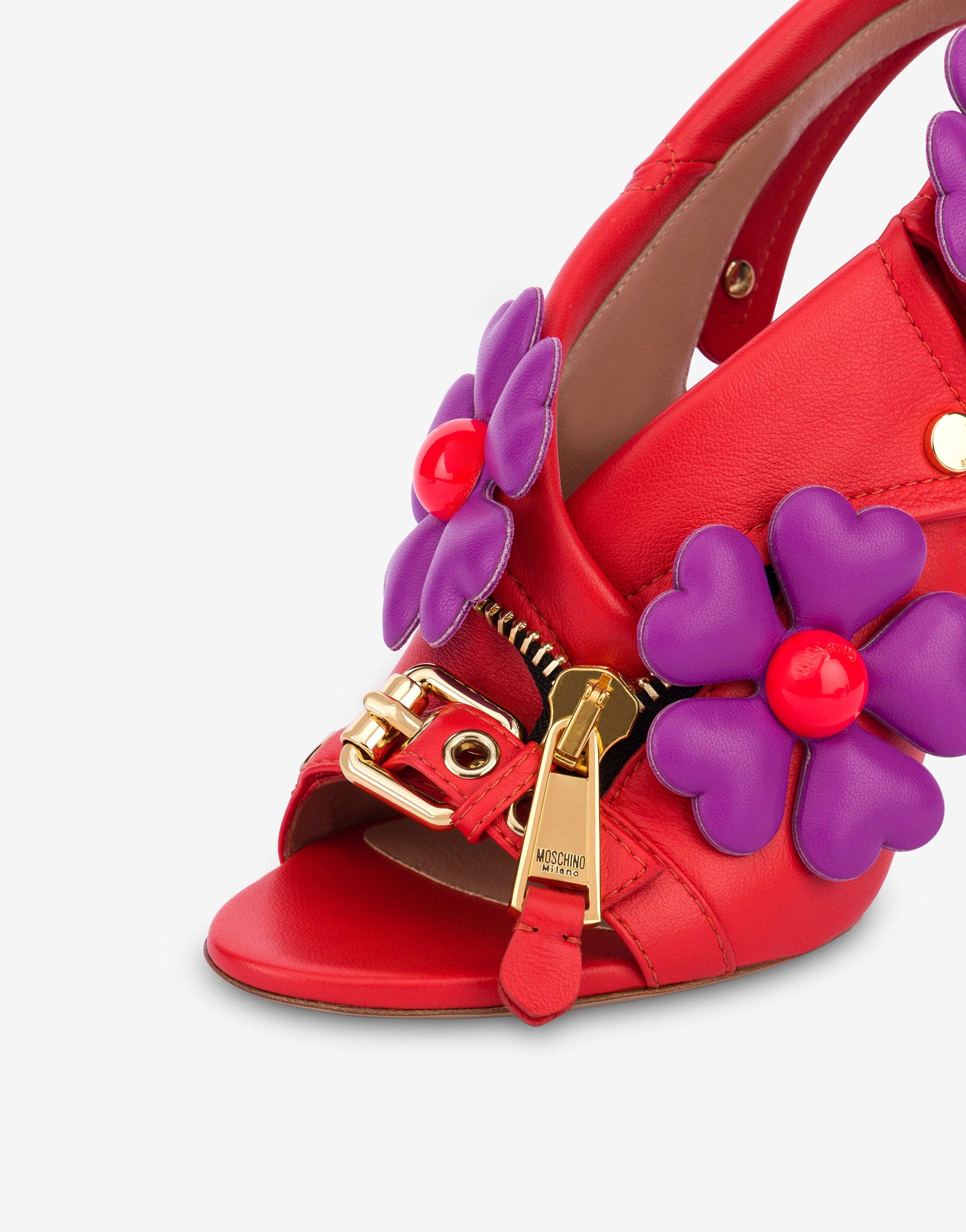 HEART FLOWERS BIKER SANDALS - 4