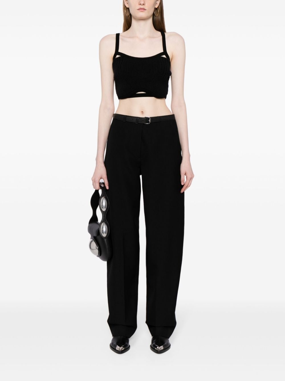 belted wool trousers - 2