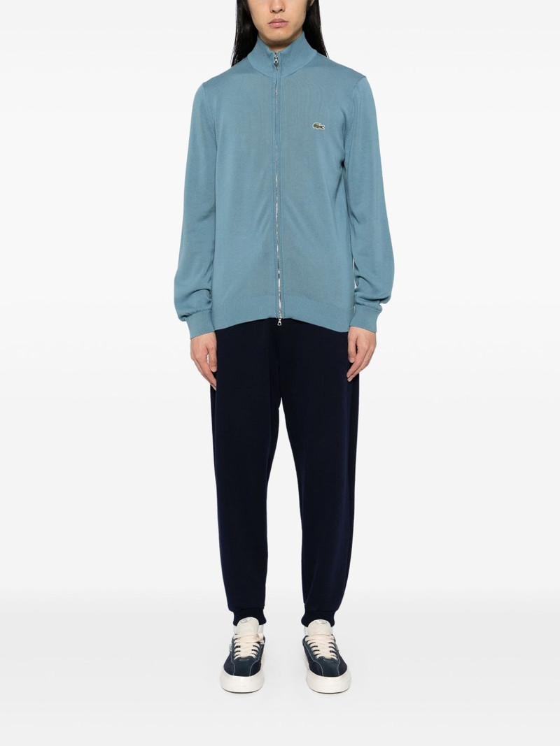 LACOSTE zipped roll neck sweater outlook