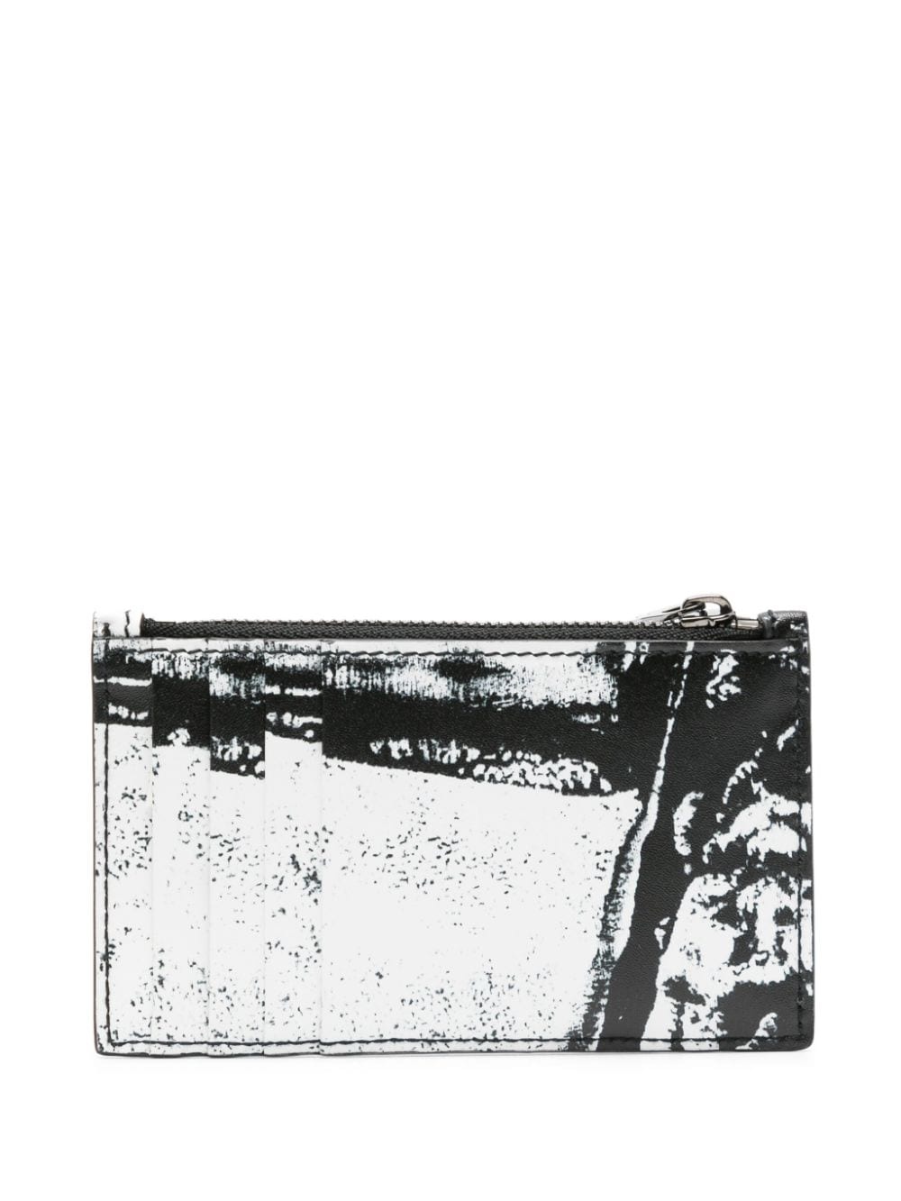 logo-print leather cardholder - 2