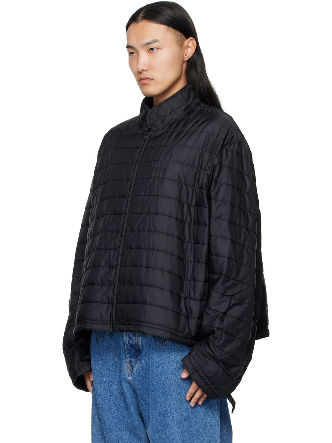 Black Biker Parka Coat & Jackets Set - 5