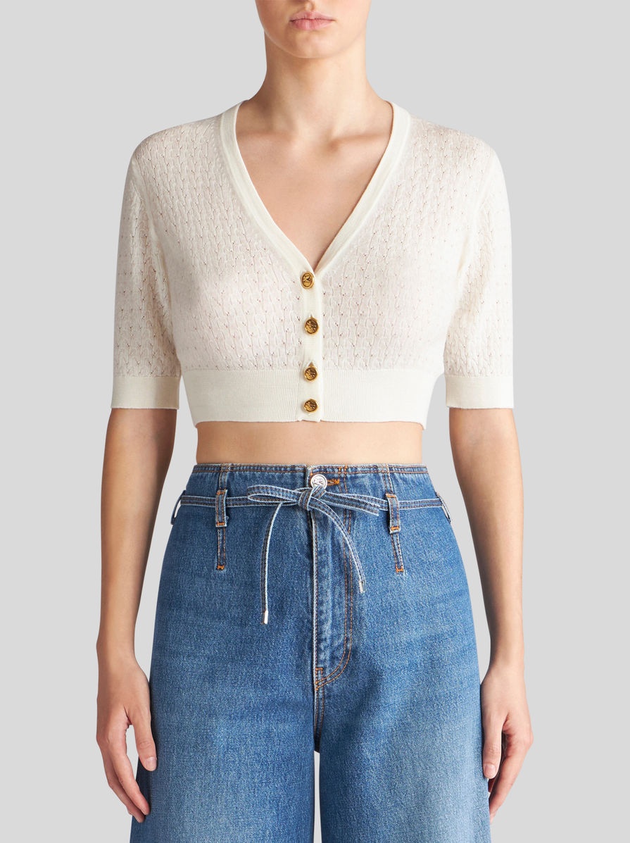 CROPPED WOOL CARDIGAN - 2