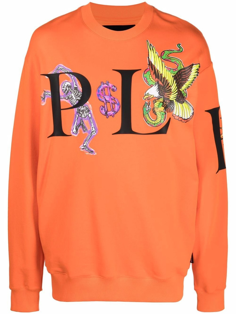 graphic-print cotton sweatshirt 1