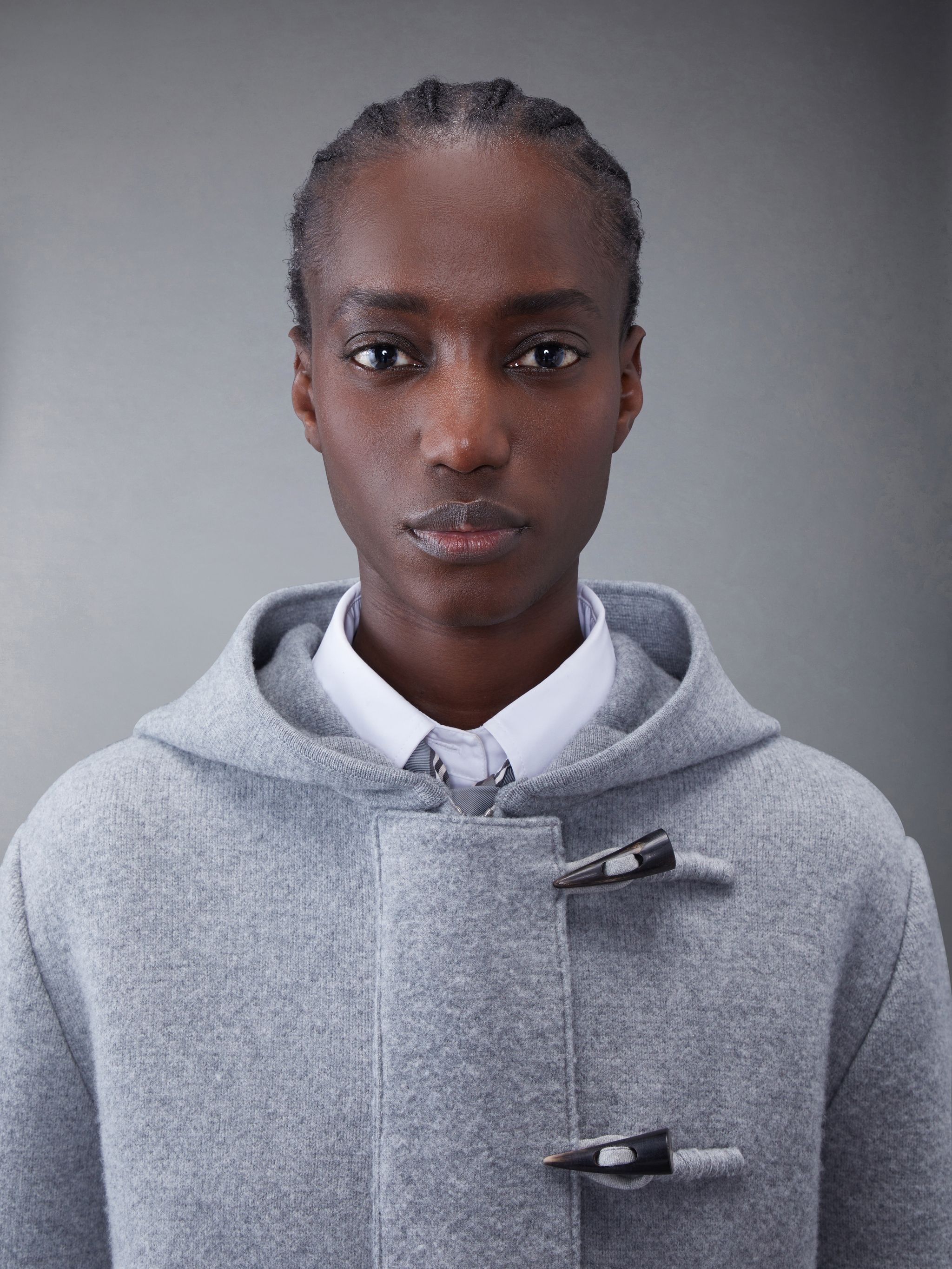 Boiled Wool 4-Bar Hooded Duffle Jacket - 6
