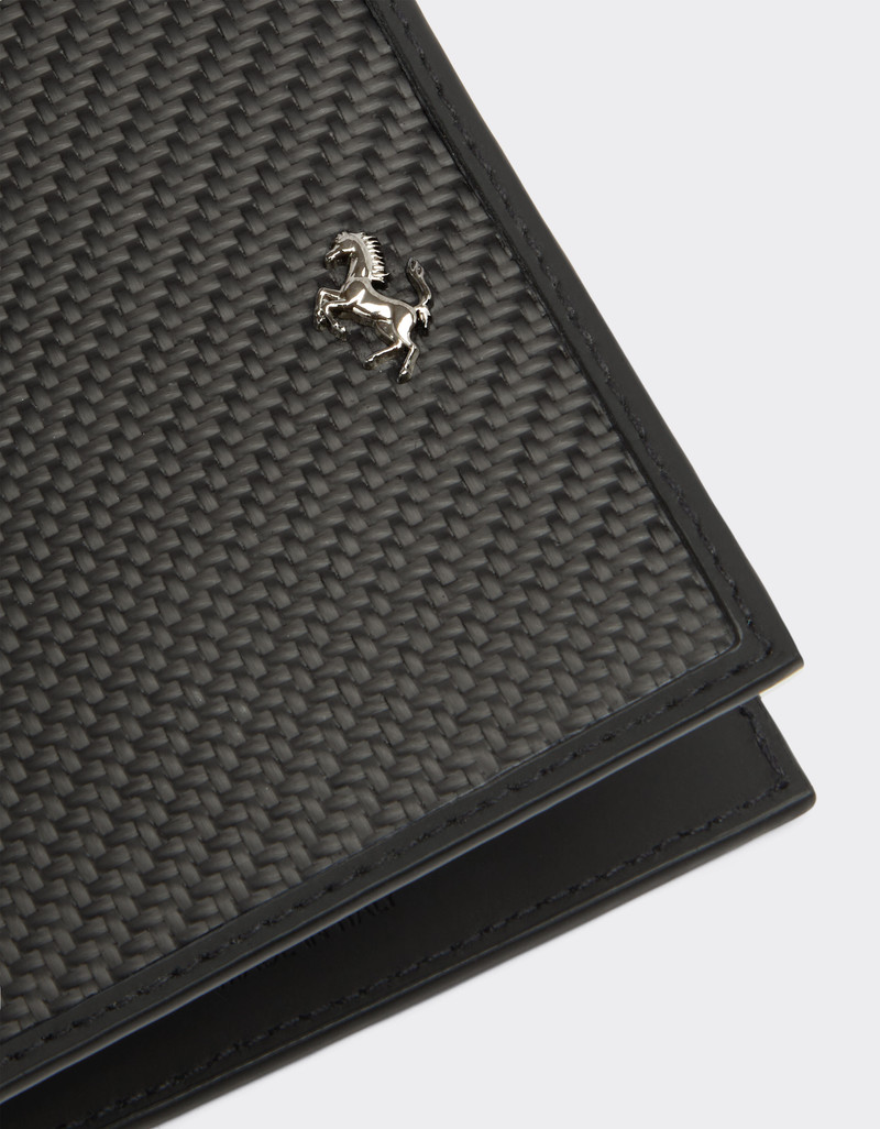 Horizontal leather and carbon fiber wallet 4