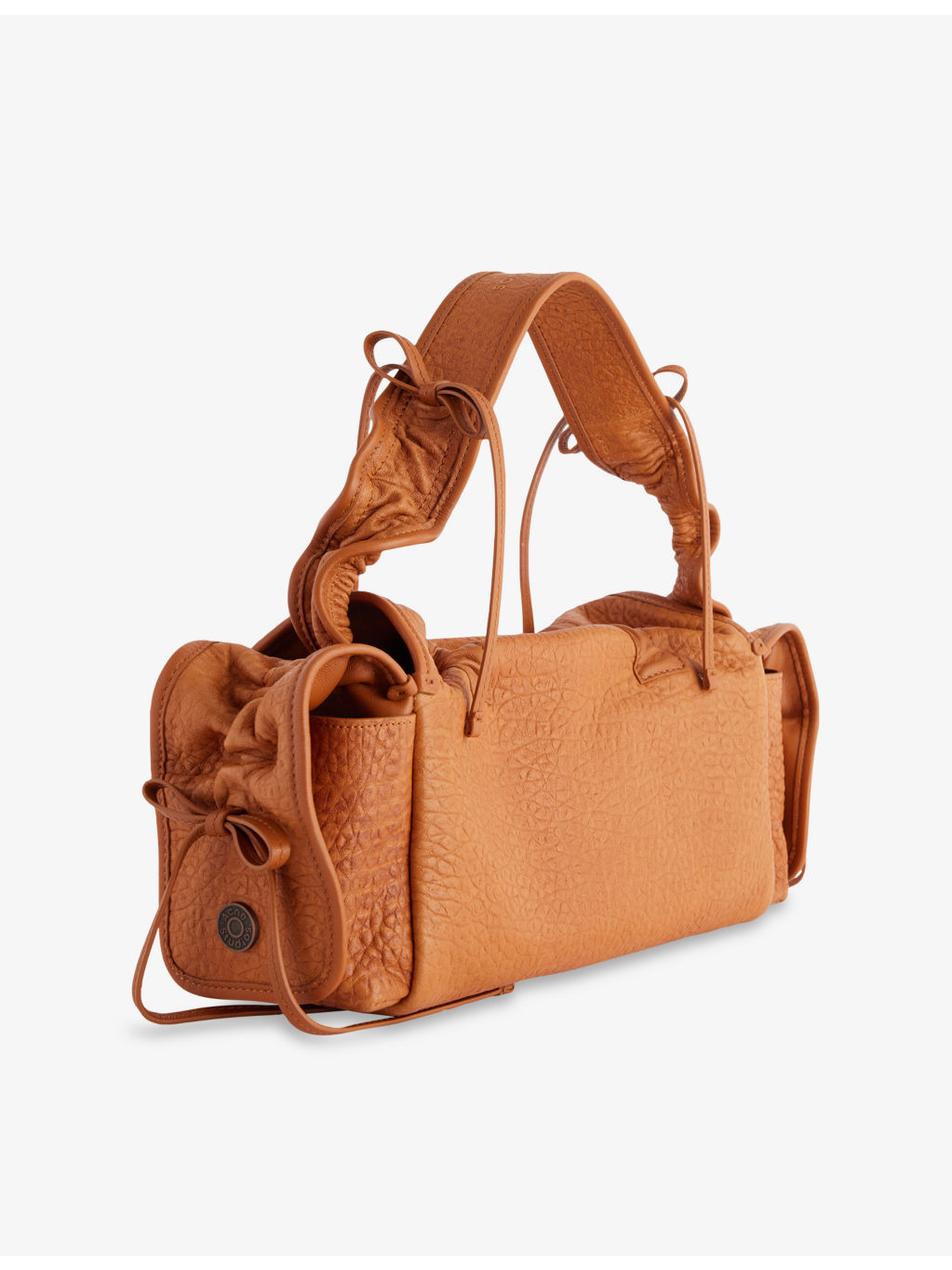 Multi-Pocket Leather Shoulder Bag - 4