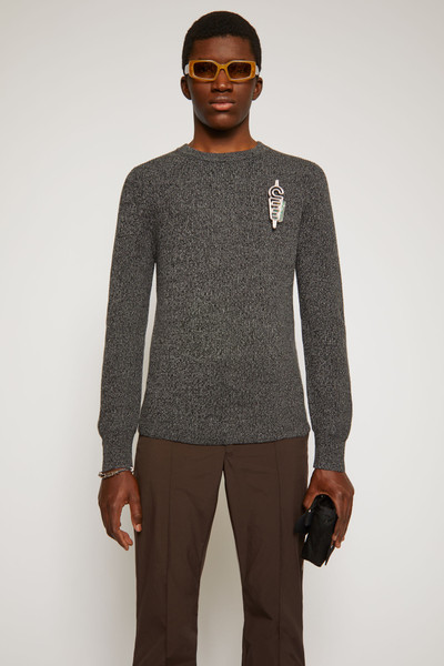 Acne Studios Melange ribbed sweater multi anthracite outlook