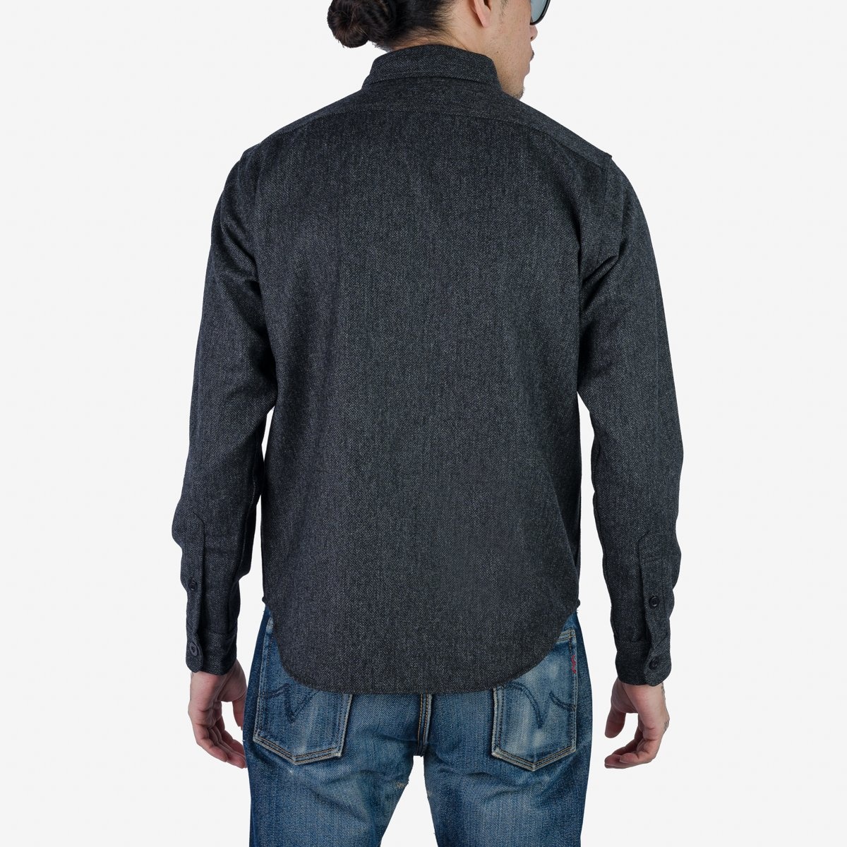 IHDR-434-ABC 14oz Fox Brothers® Arsenic Barleycorn Flannel CPO Shirt - Grey - 4
