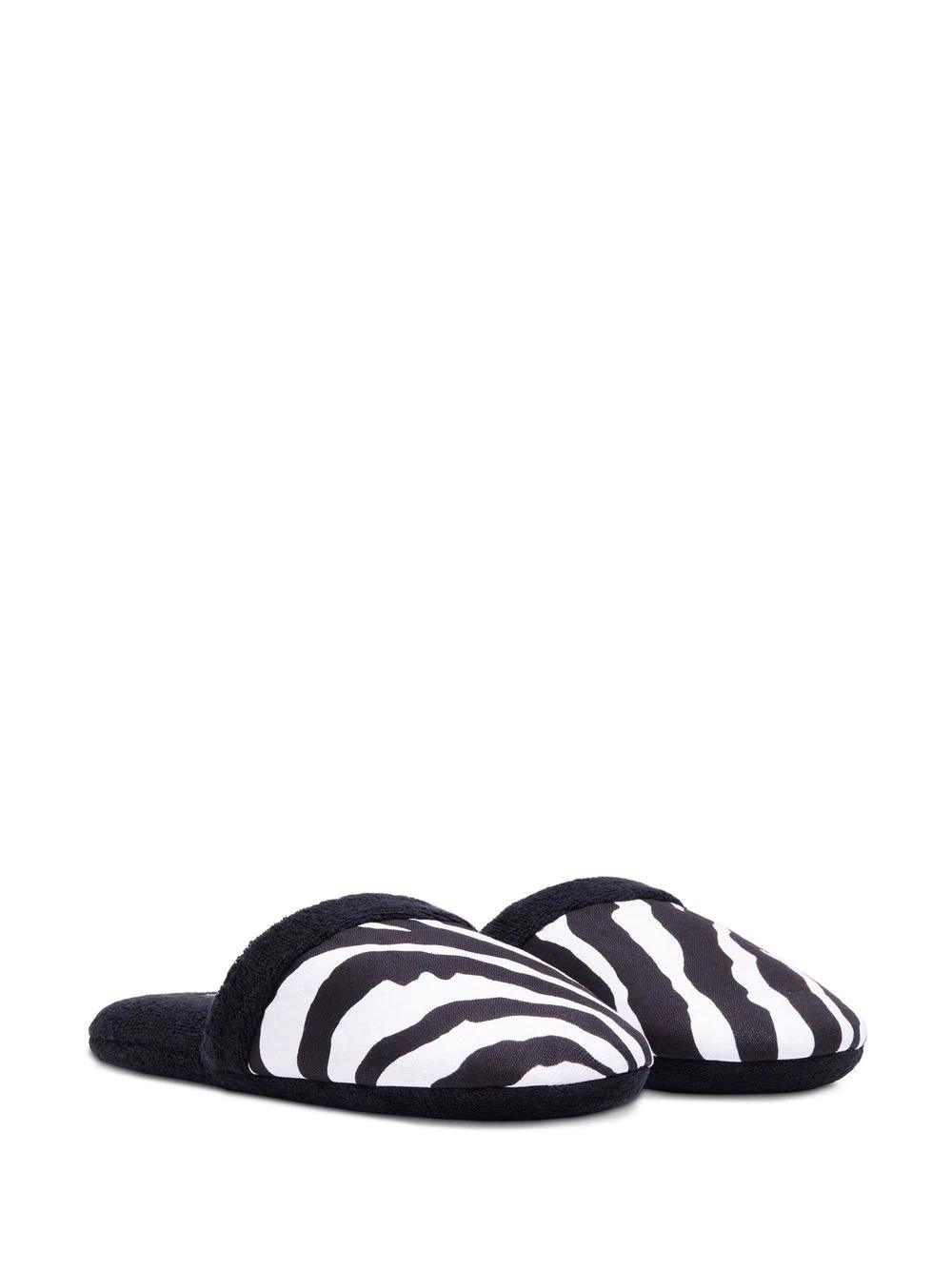 zebra-print terry-cloth slippers - 2