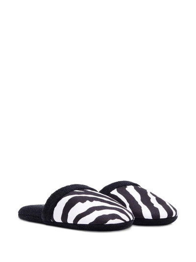 Dolce & Gabbana zebra-print terry-cloth slippers outlook
