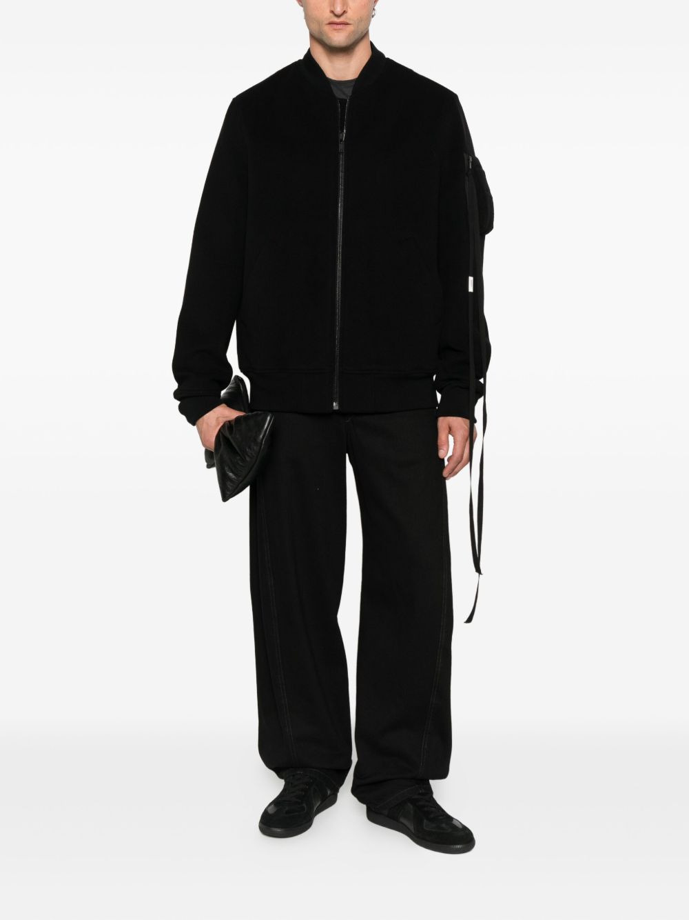 zip-fastening bomber jacket - 2
