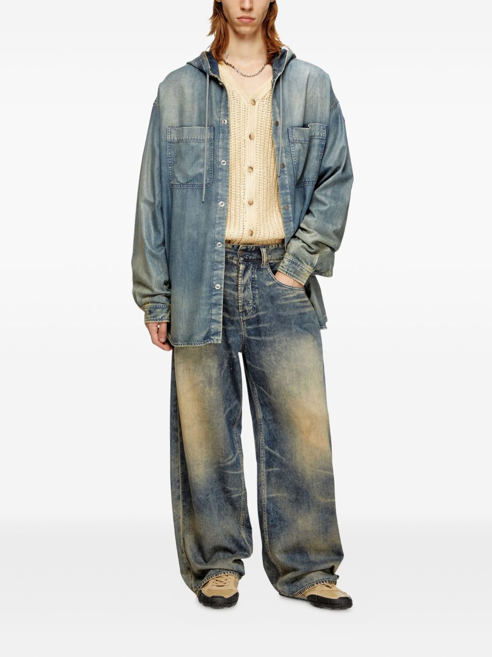 1997 D-Enim bleached jeans - 2