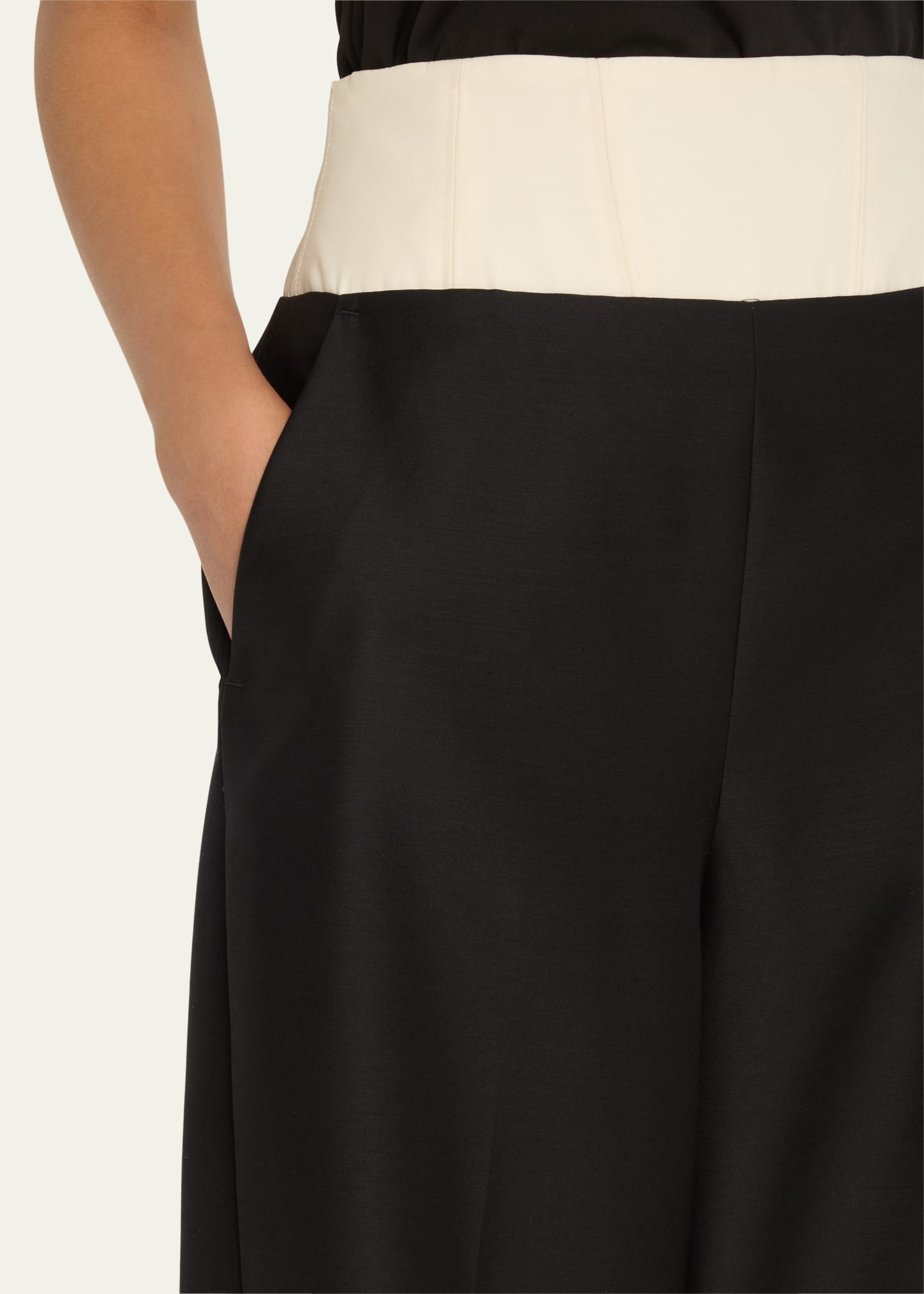 Dakota Corset-Waist Straight-Leg Trousers - 5