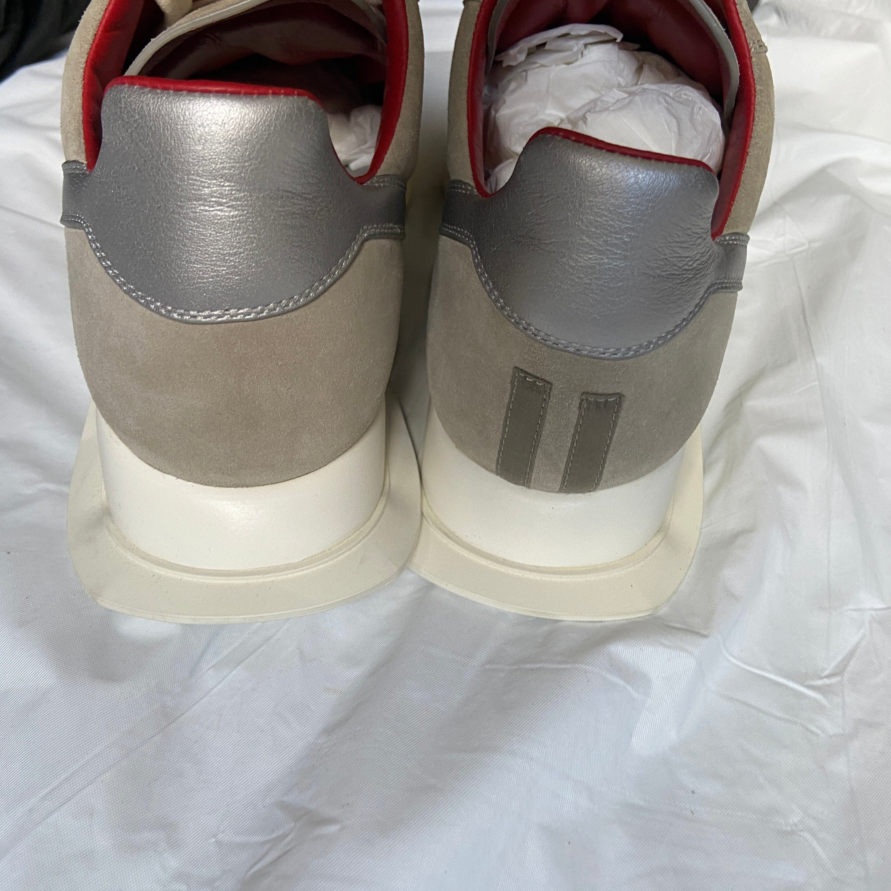 BWN Rick owens fw19 larry bwnt vintage runners pearl silver grey 42 - 10