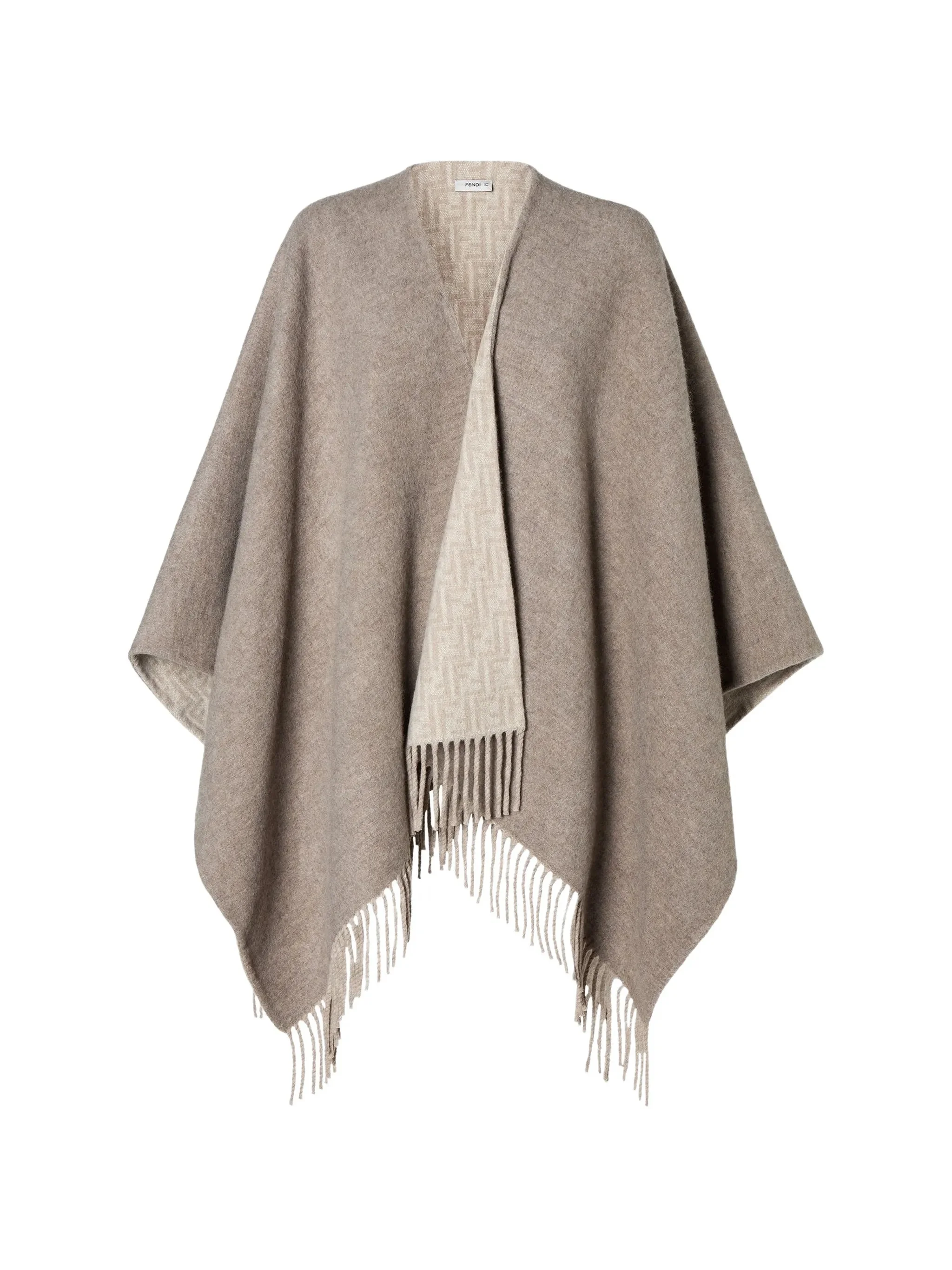 Fendi FF-motif Fringed Cape - 1
