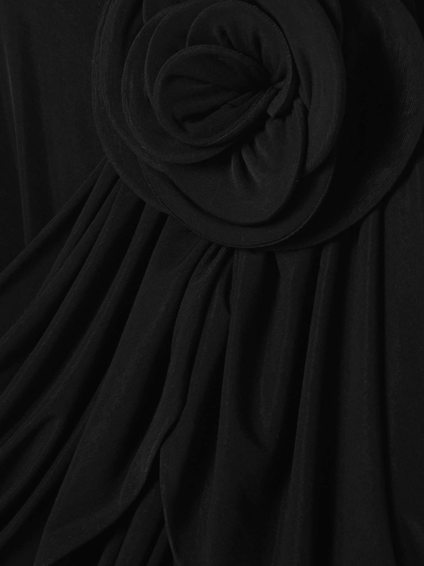 Appliquéd ruched stretch-jersey midi skirt - 4