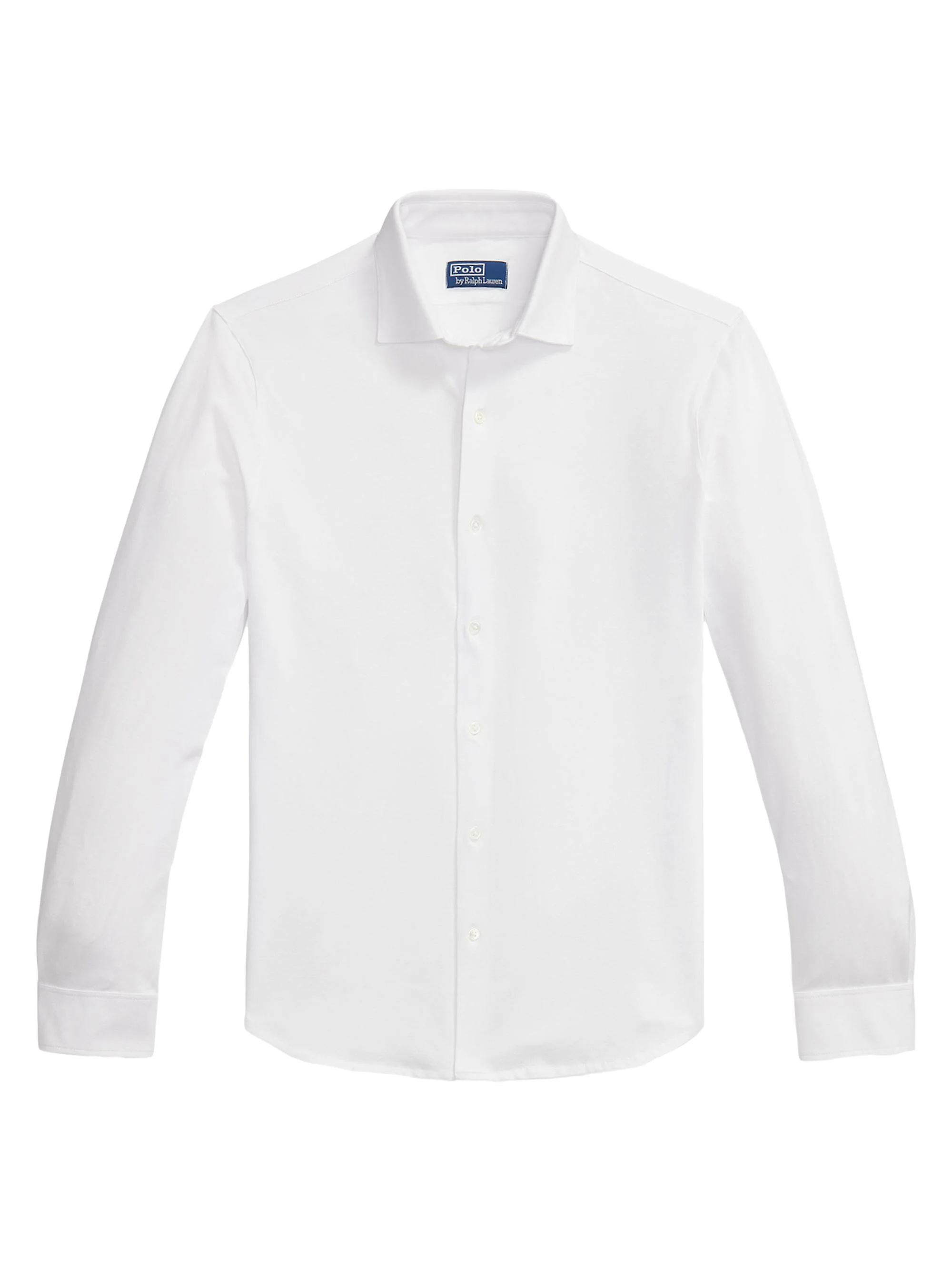 Men's Lux Micro Piqué-Knit Cotton Shirt - White - 1