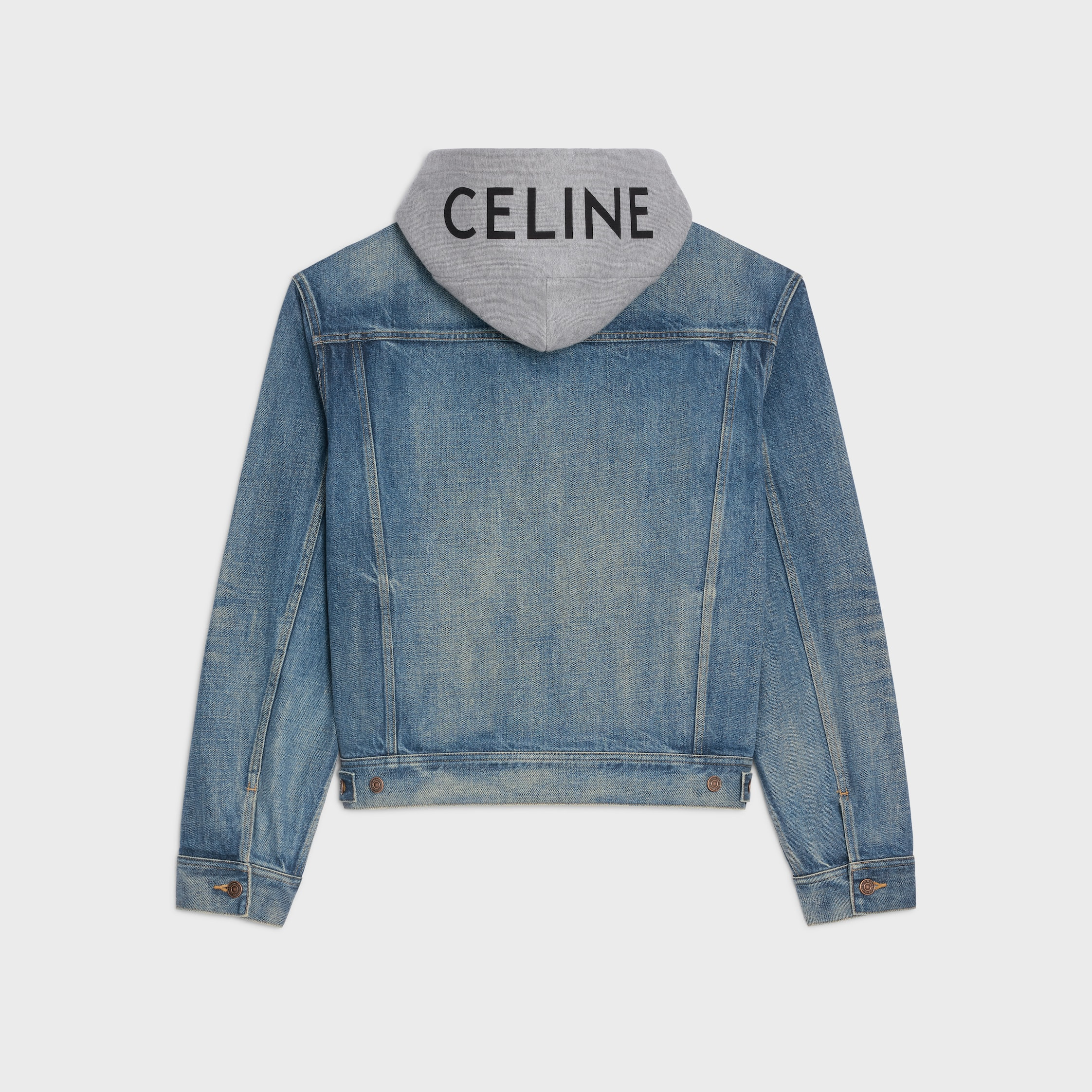 trucker jacket in union wash denim - 2