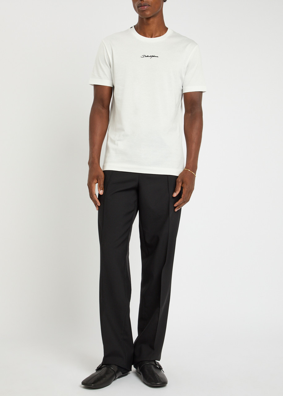 Dolce & Gabbana Embroidered Logo-appliqué Cotton T-shirt - 4