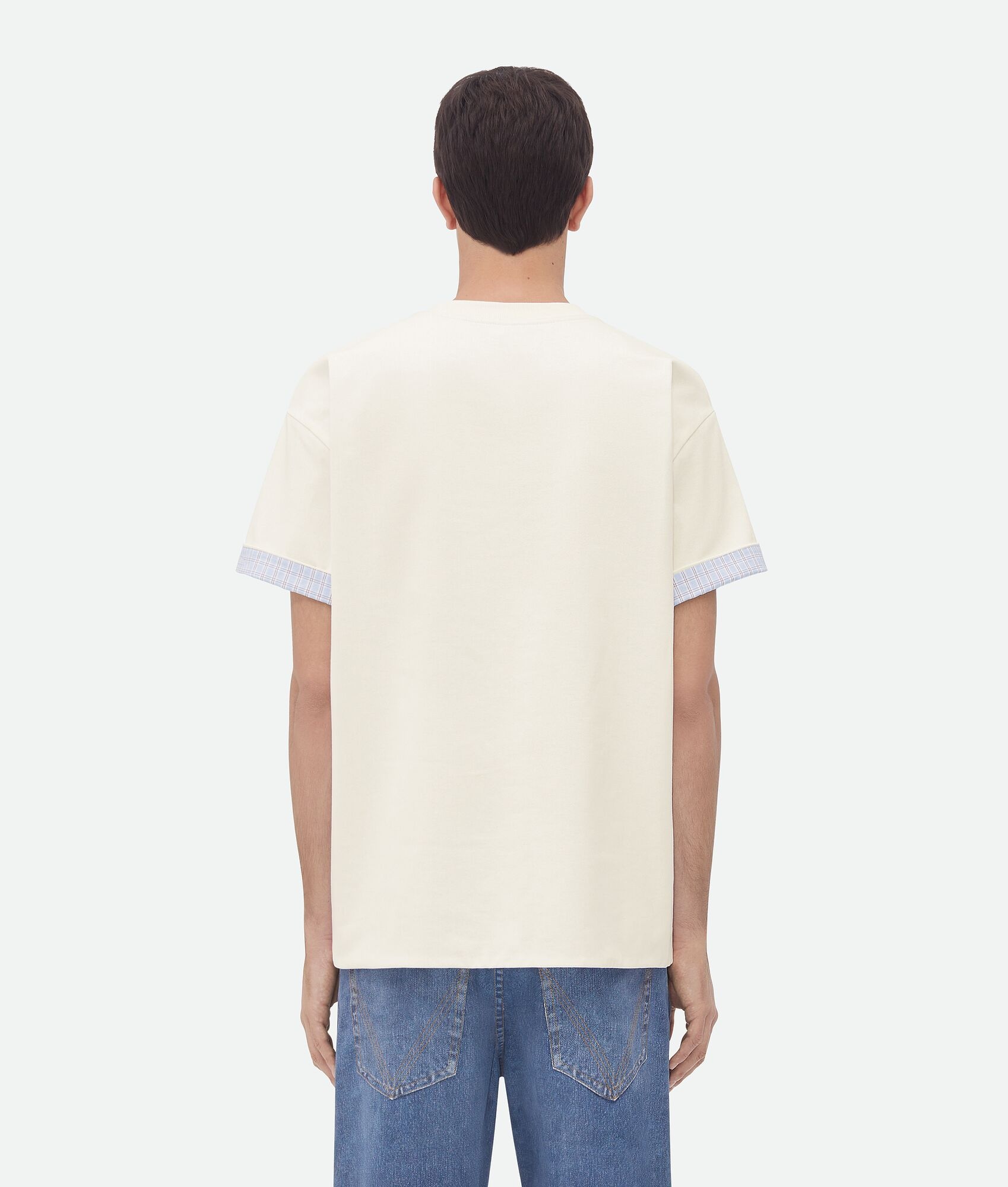 Double Layer Cotton Check T-Shirt - 3