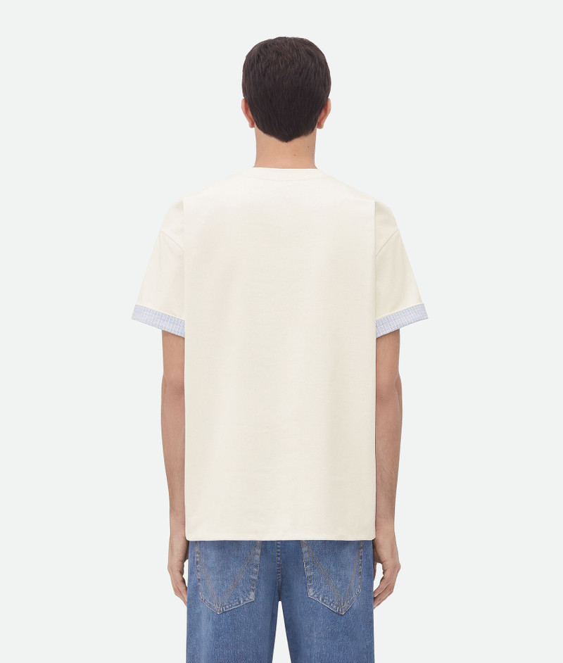 Double Layer Cotton Check T-Shirt 3