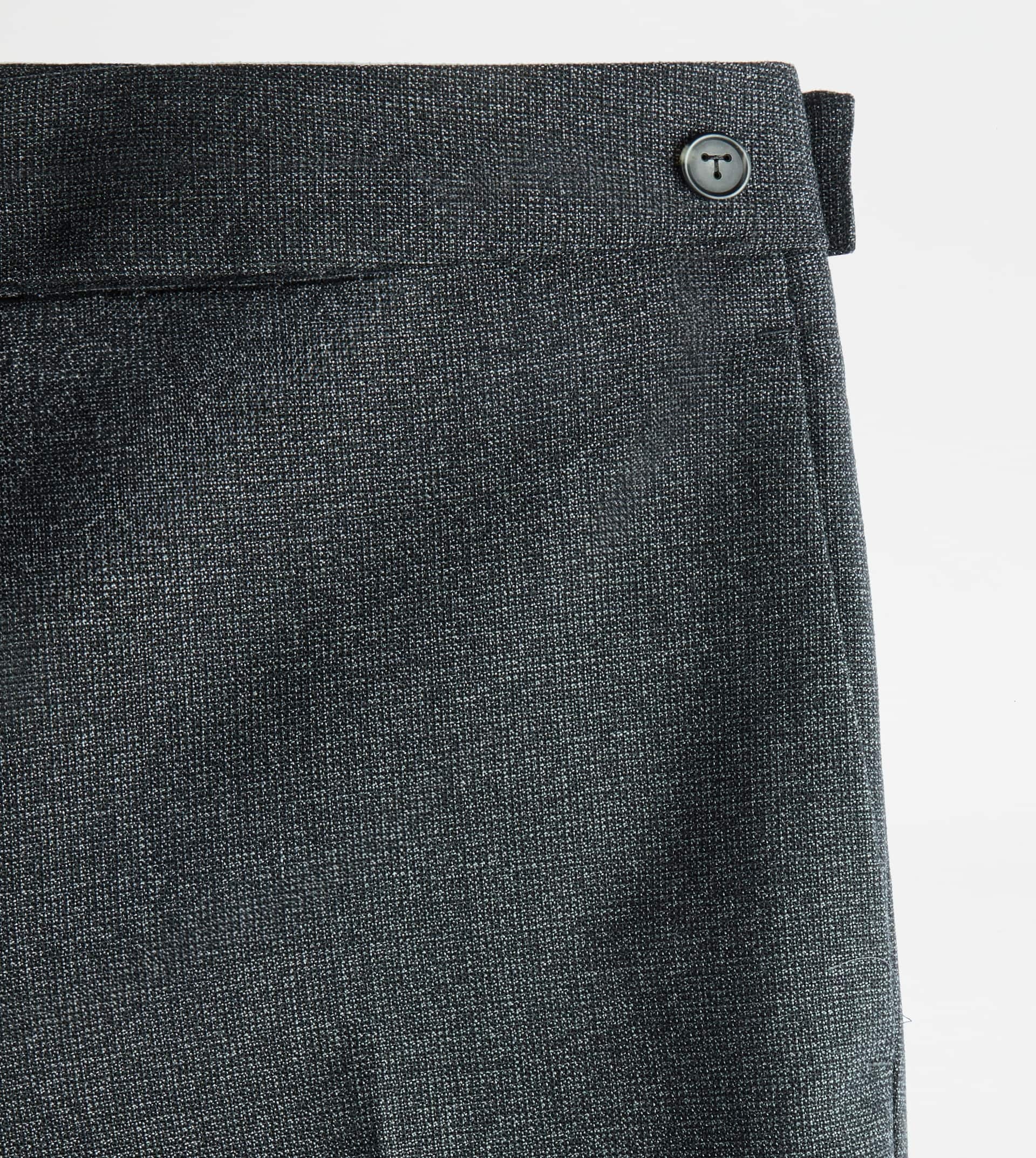 PANTS IN WOOL WITH TURN-UPS - BLACK, GREY - 7