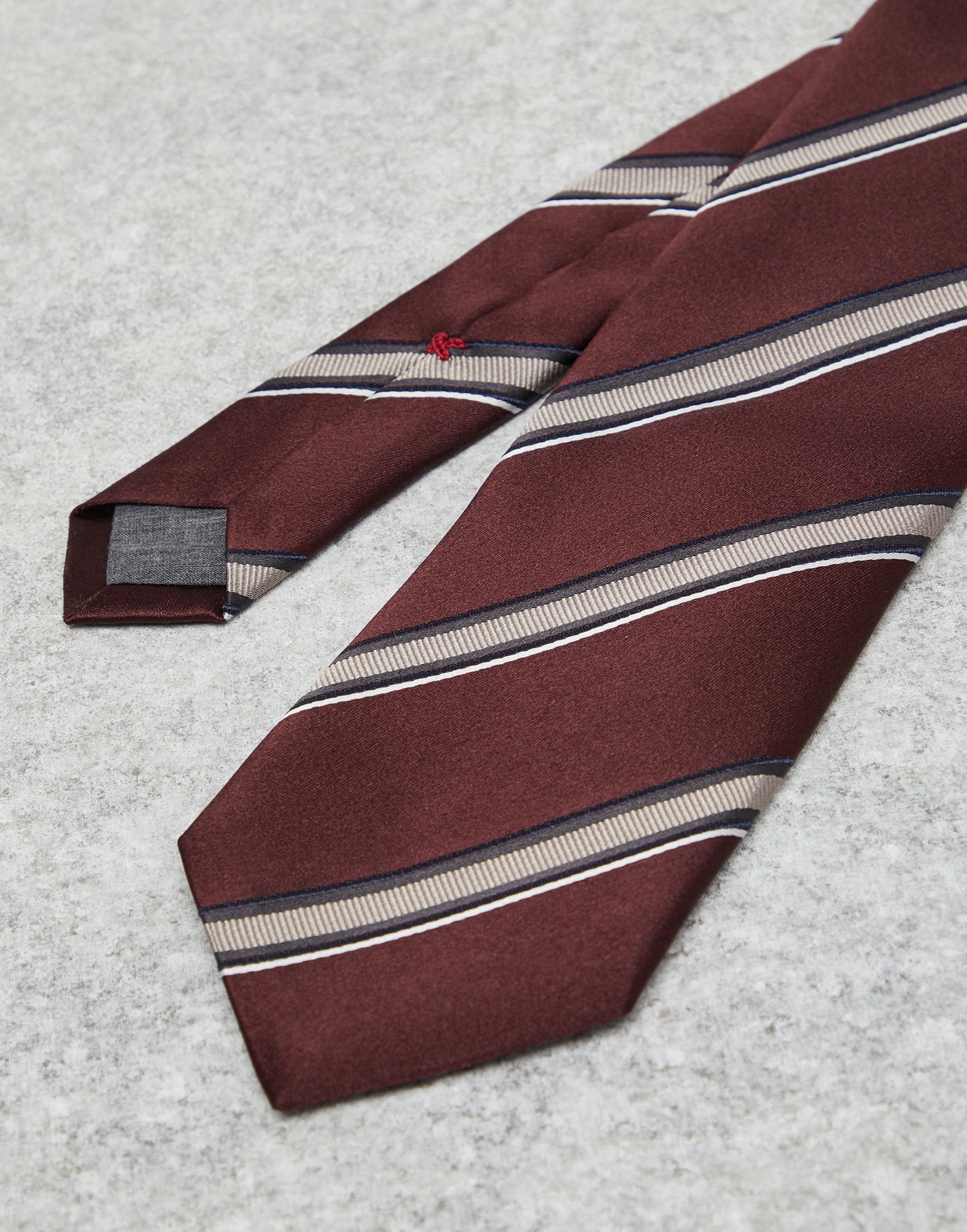 Silk textured stripe tie - 2