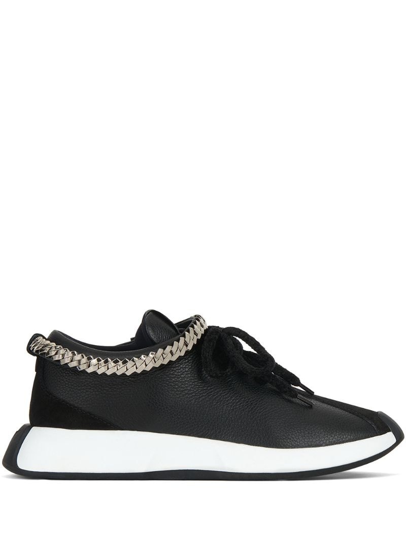 Ferox chain-detail leather trainers - 1