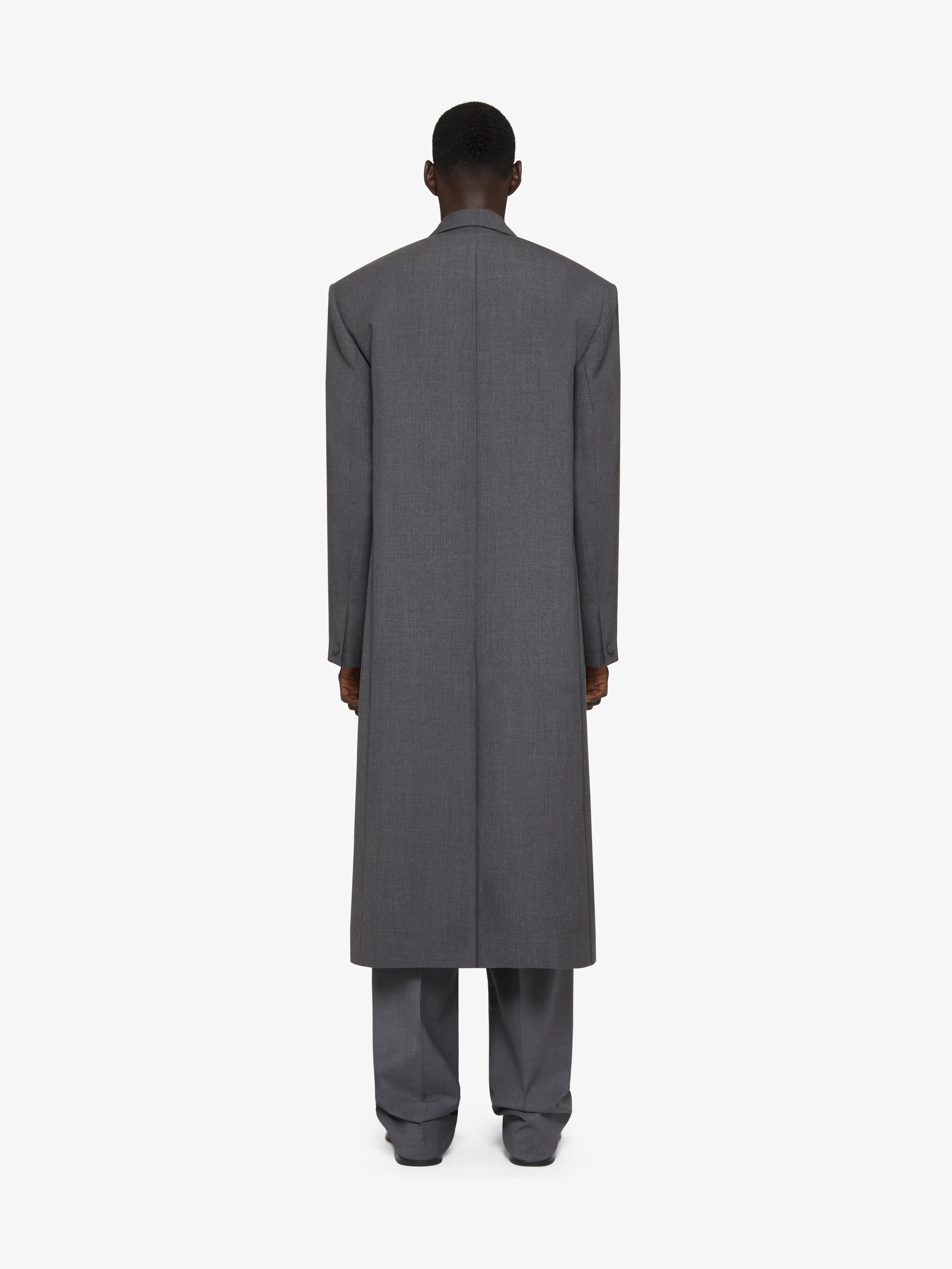 OVERSIZED DOUBLE BREASTED COAT IN WOOL - 4