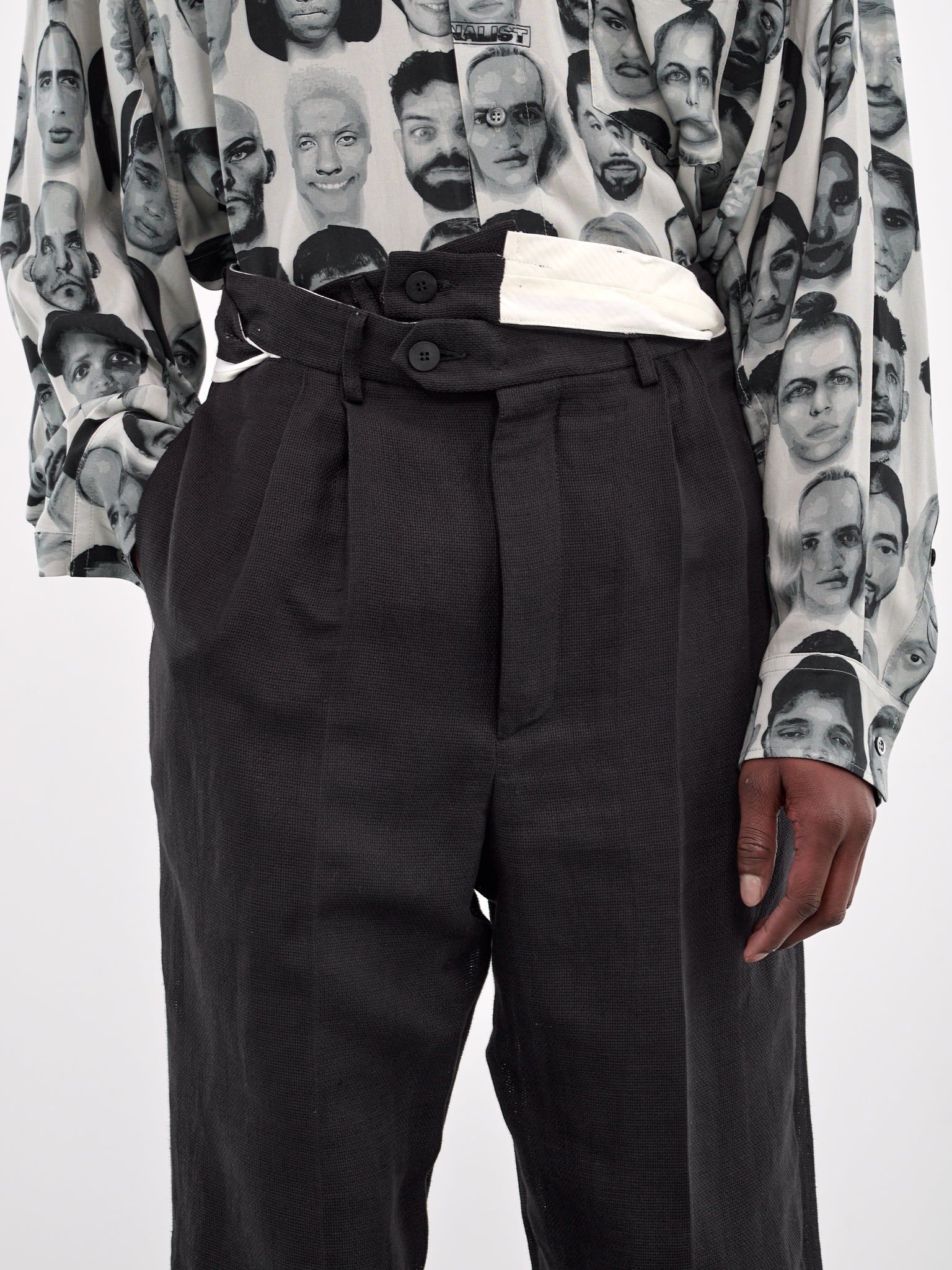 Deconstructed Waistband Trousers - 5